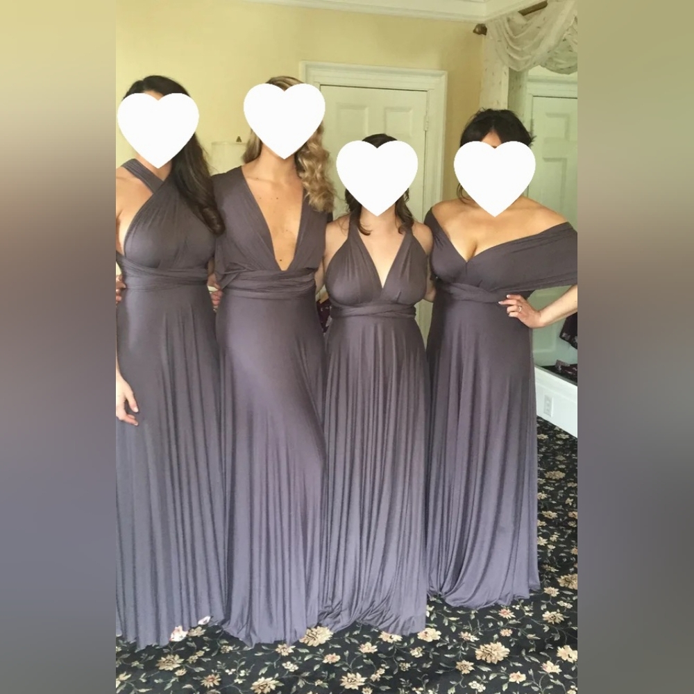 Lulus Dark Gray Convertible Infinity Formal Dress